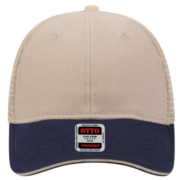 OTTO CAP 6 Panel Low Profile Mesh Back Trucker Hat Thumbnail