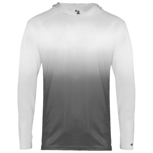 Men's Ombre Long Sleeve Hooded T-Shirt Thumbnail
