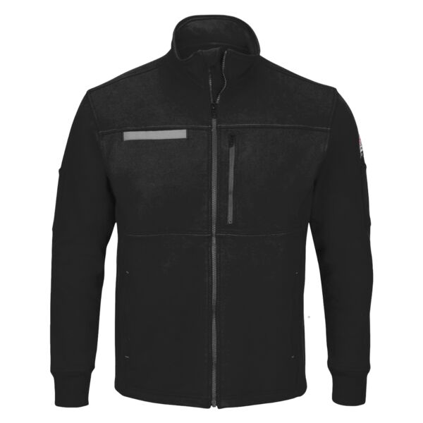 Men's Zip Front Fleece Jacket-Cotton /Spandex Blend Thumbnail