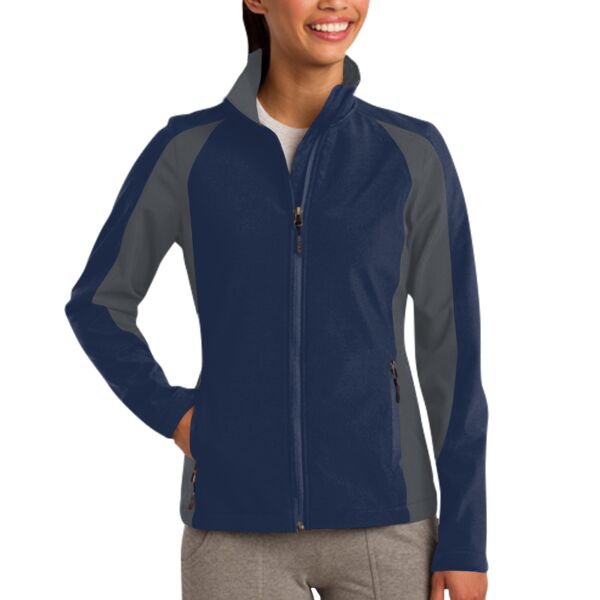 Ladies Colorblock Soft Shell Jacket Thumbnail