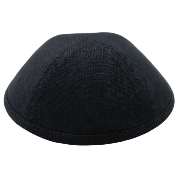 Black Linen Yarmulka Thumbnail
