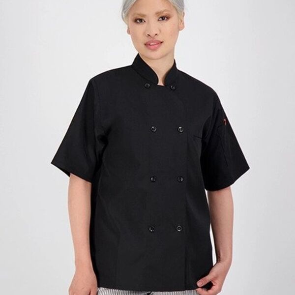 Womens Short Sleeve Chef Jacket Thumbnail