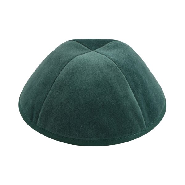 Green Velour Yarmulka Thumbnail