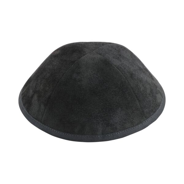 Grey Suede Yarmulka Thumbnail