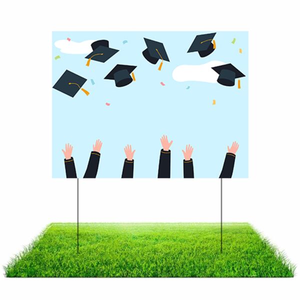 Blue Graduation Lawn Sign Thumbnail