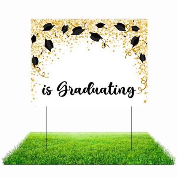 Gold Graduation Lawn Sign Thumbnail