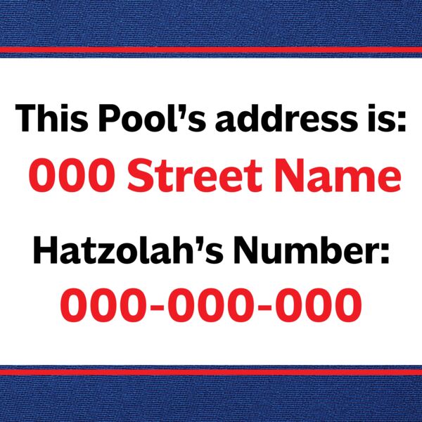 Vinyl Pool Sign 18x24 Thumbnail