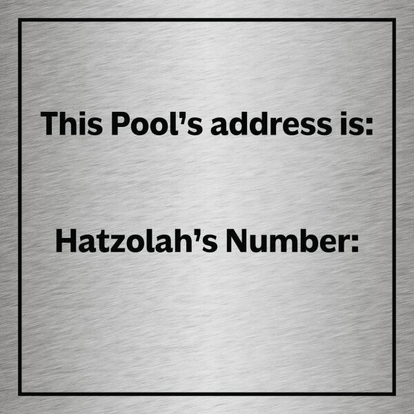 Metal pool sign 8x8 Thumbnail