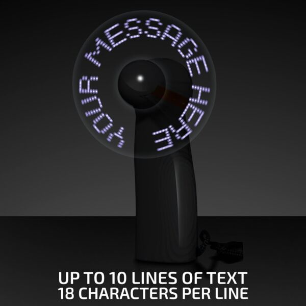 Pre-Programmed Black Mini Fans with White LEDs Thumbnail