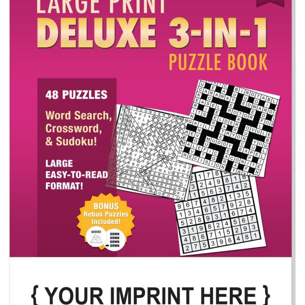 LARGE PRINT Deluxe 3-in-1 Puzzle Book Thumbnail