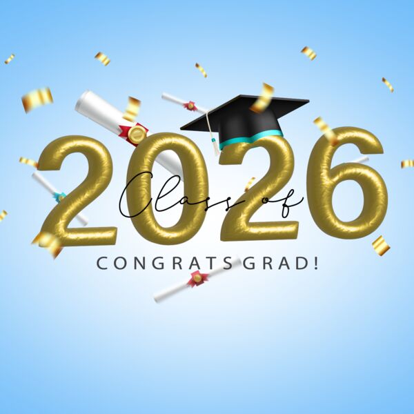 Graduation Lawn Sign Blue Thumbnail